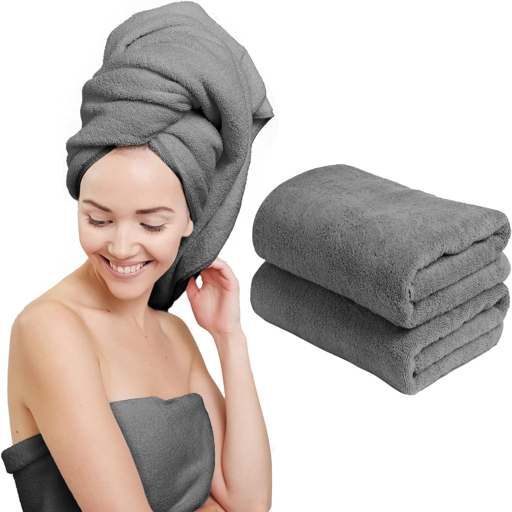 a person wrapped in a towel