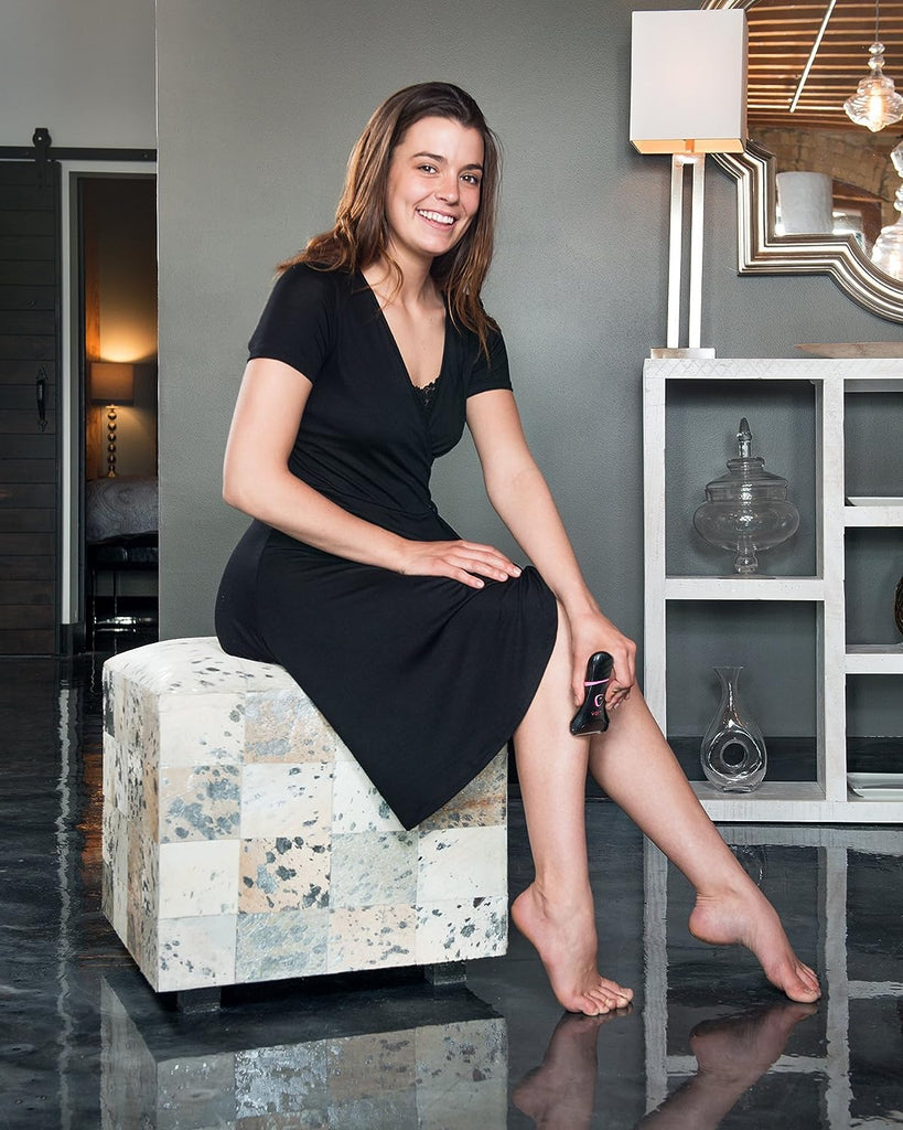 a person sitting on a marble box