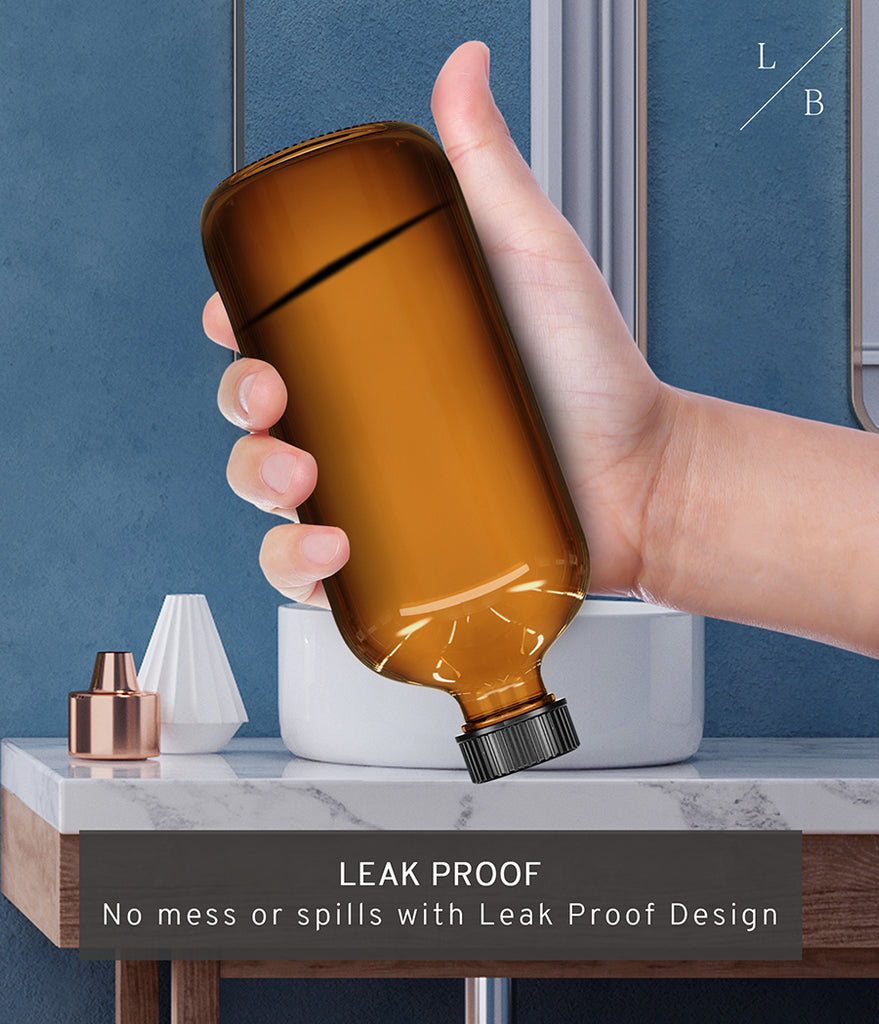 Leak proof Amber Glass spray bottle - Liba
