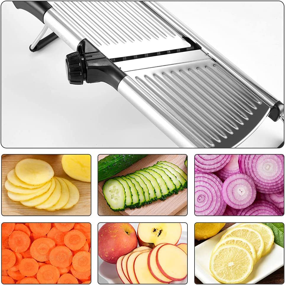 Mandoline Food Slicer For Kitchen, Adjustable Stainless Steel