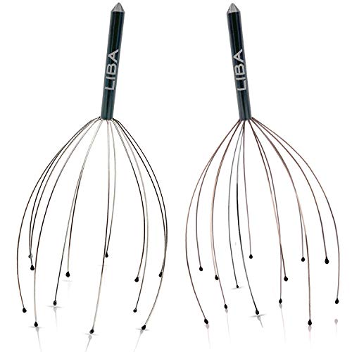 a pair of metal head massagers with text: 'LIBA LIBA'
