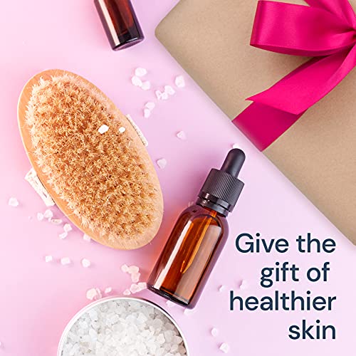 a body brush and a gift with text: 'Give the gift of healthier skin'