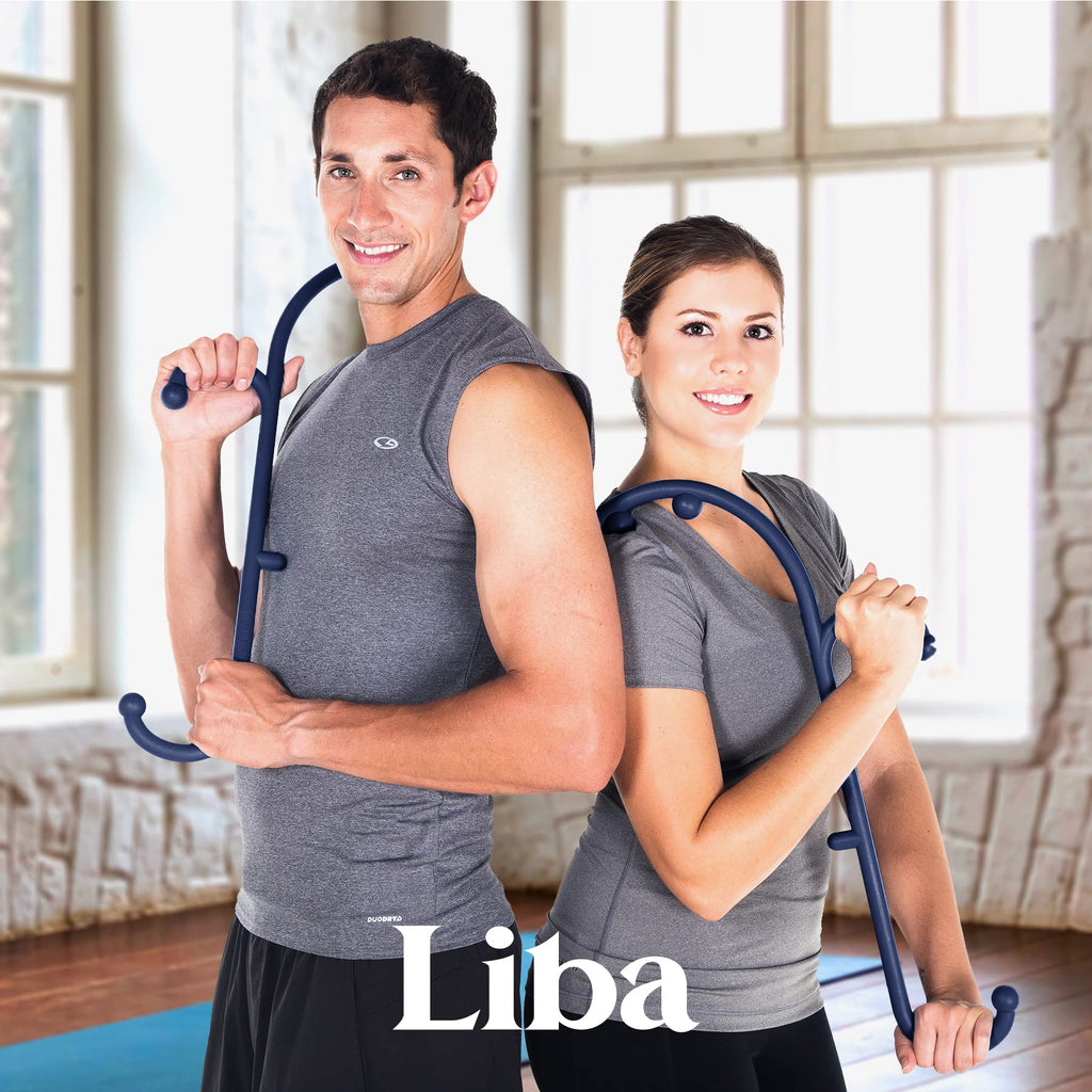 a person and person holding weights with text: 'UODRYA Liba'