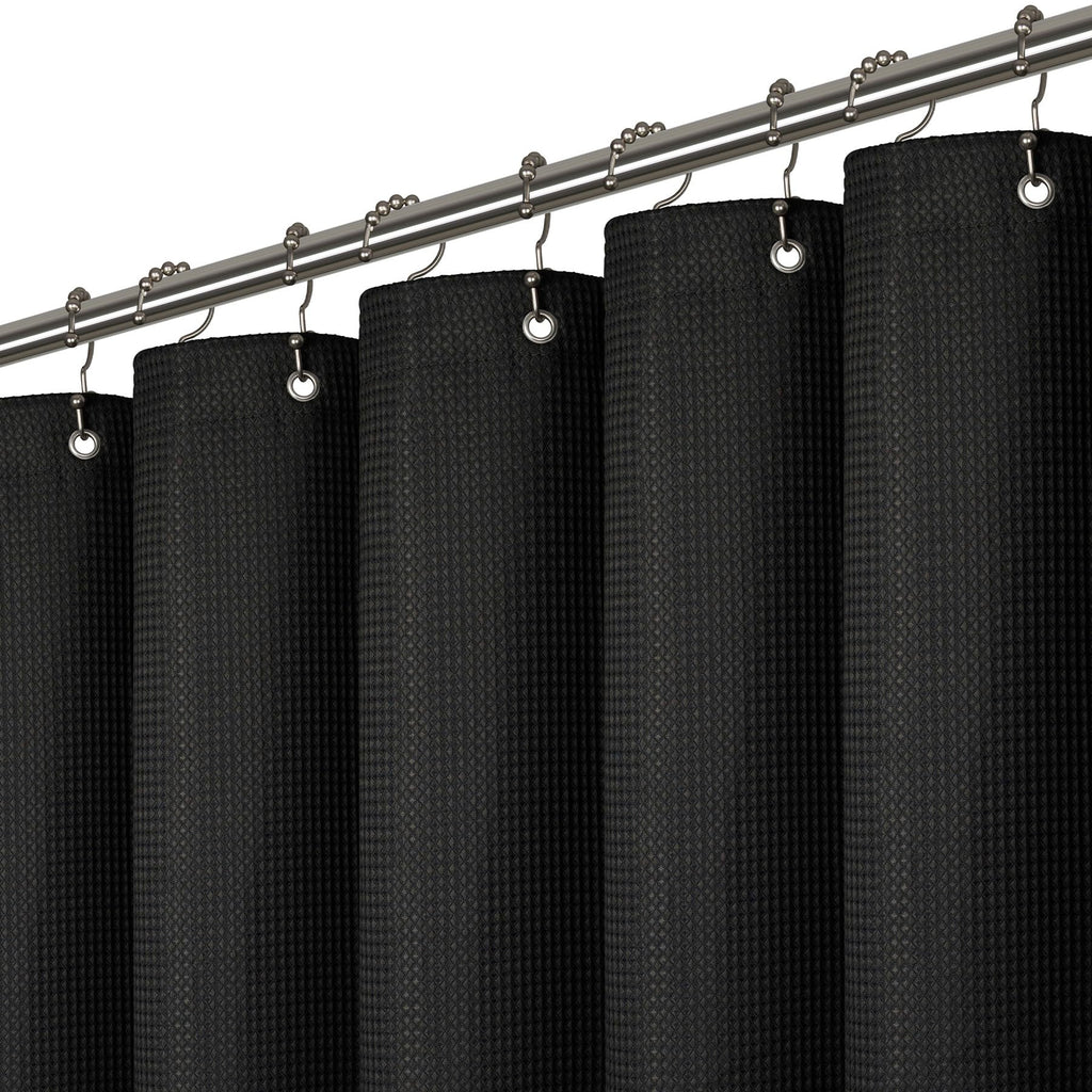 a curtain with rings attached to it